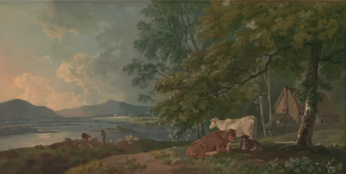 Morgenlandschaft mit Vieh